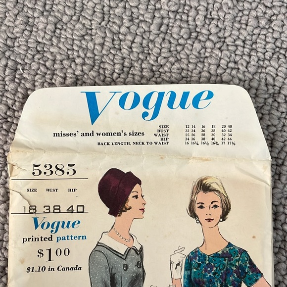 Vintage Vogue dress pattern uncut 38” bust size 10/12 today - Picture 4 of 6
